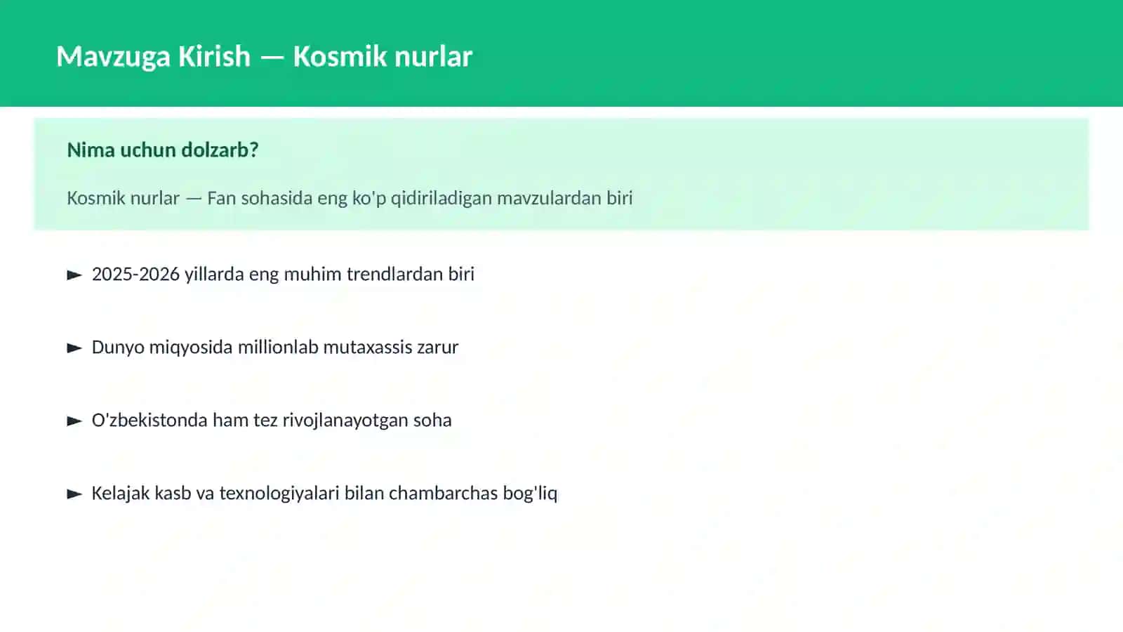 Kosmik nurlar 2