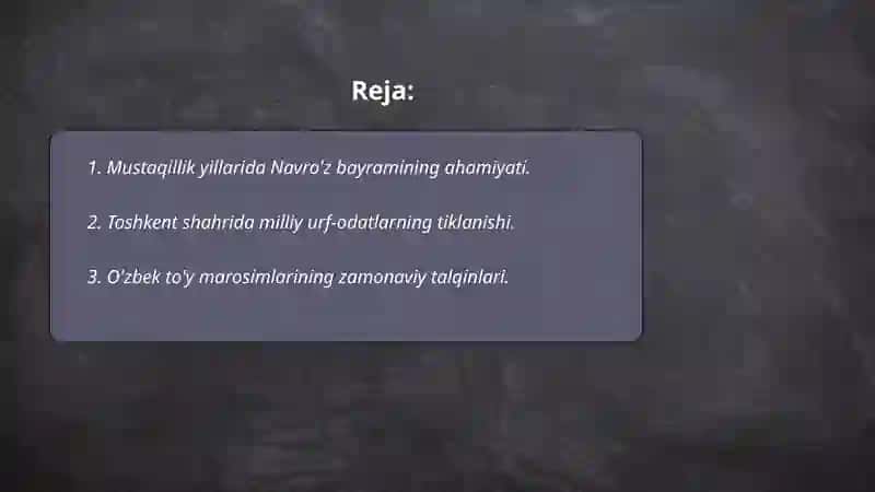 O'zbekistonning eng yangi tarixi fani 2