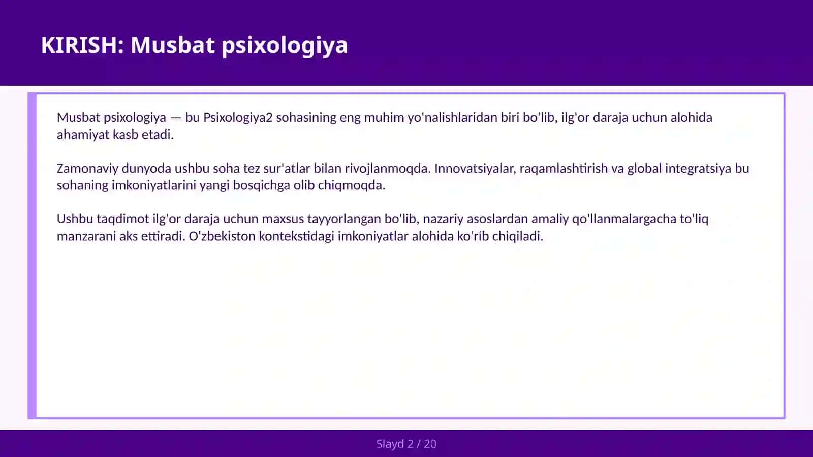MUSBAT PSIXOLOGIYA 2