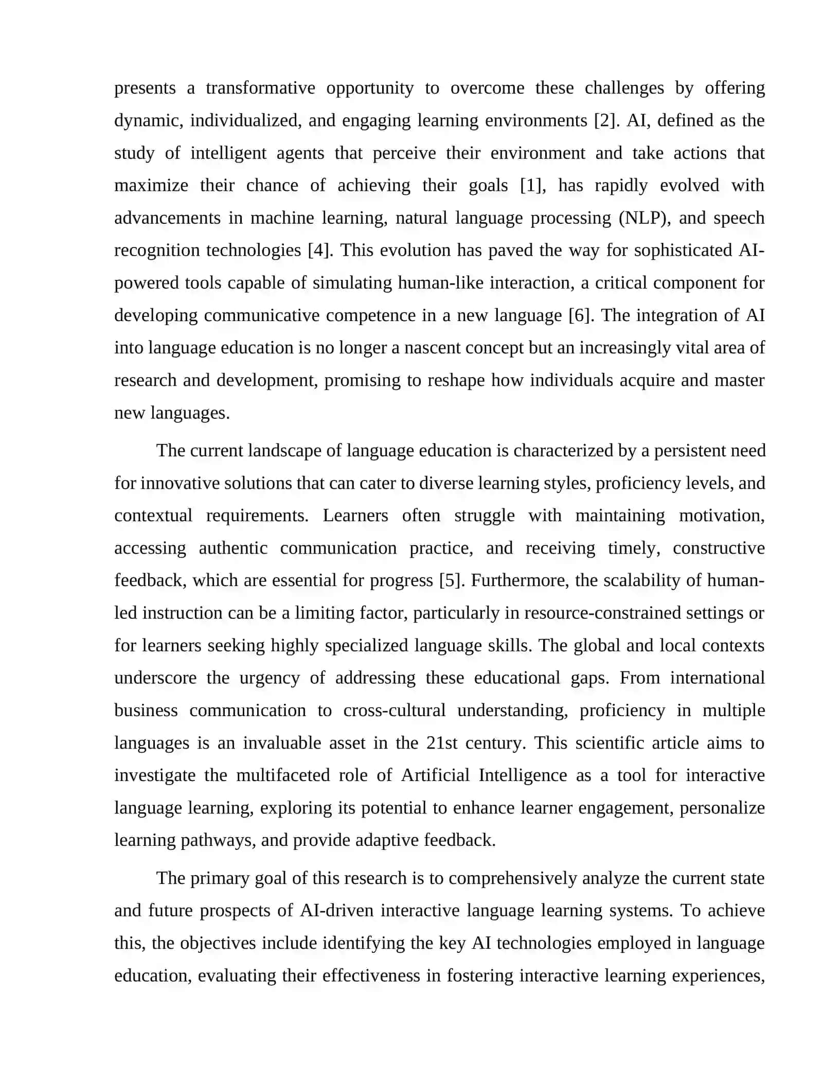 Artificial Intelligence as a Tool for Interactive Language Learning 2