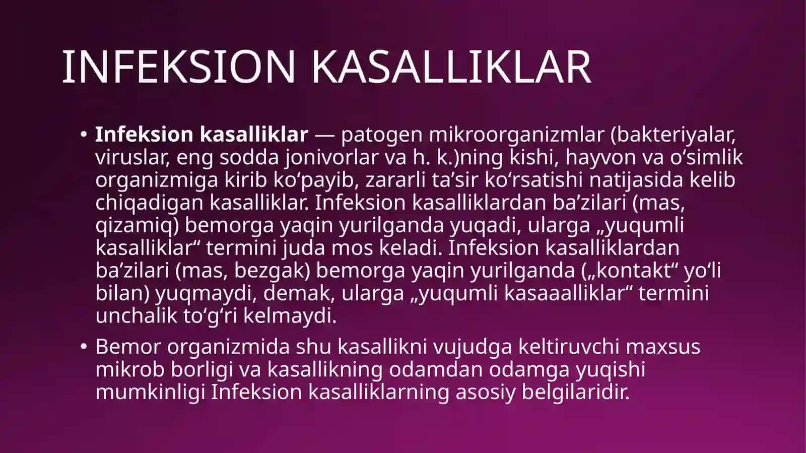 INFESION KASALLIKLAR 2