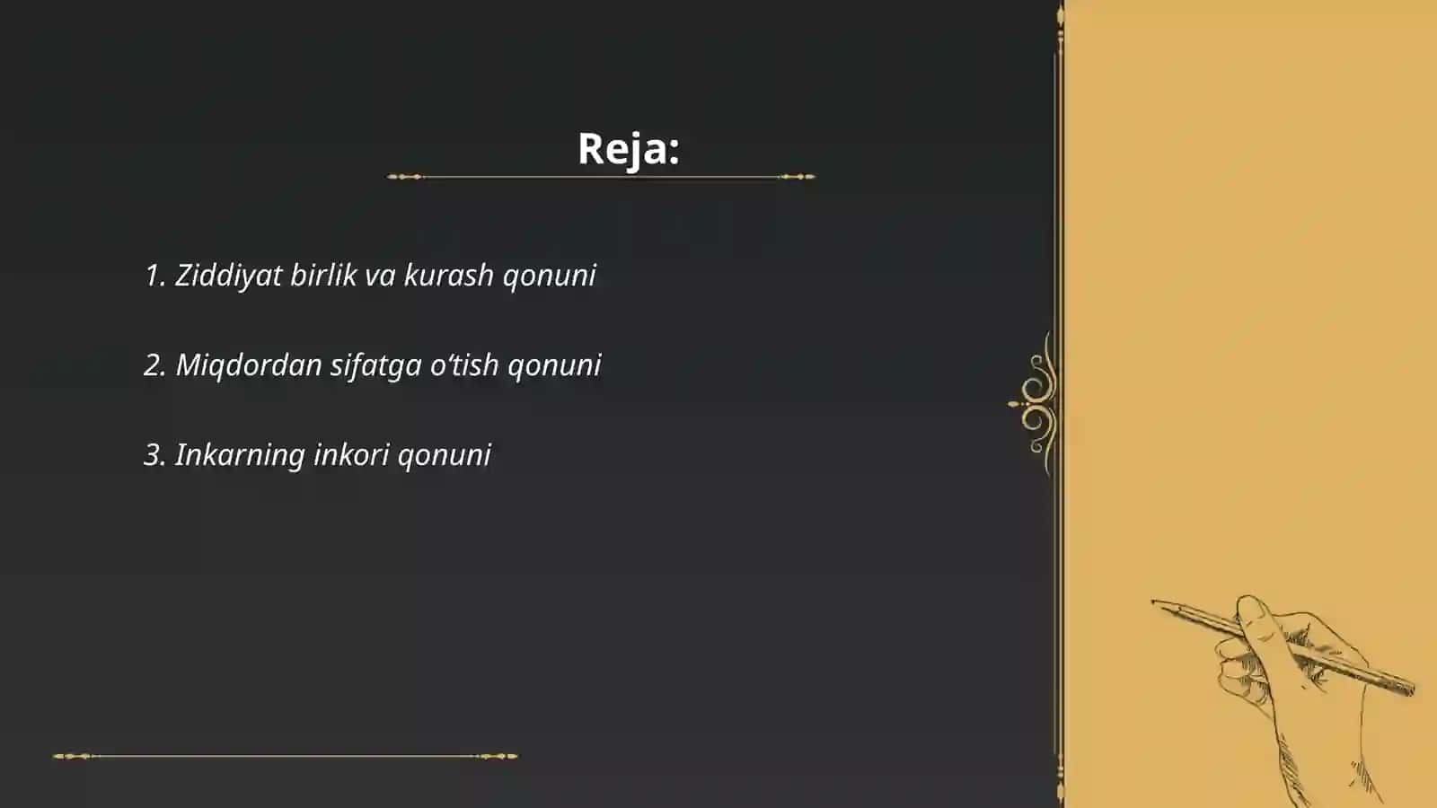 Ziddiyat birlik va kurash qonuni 2