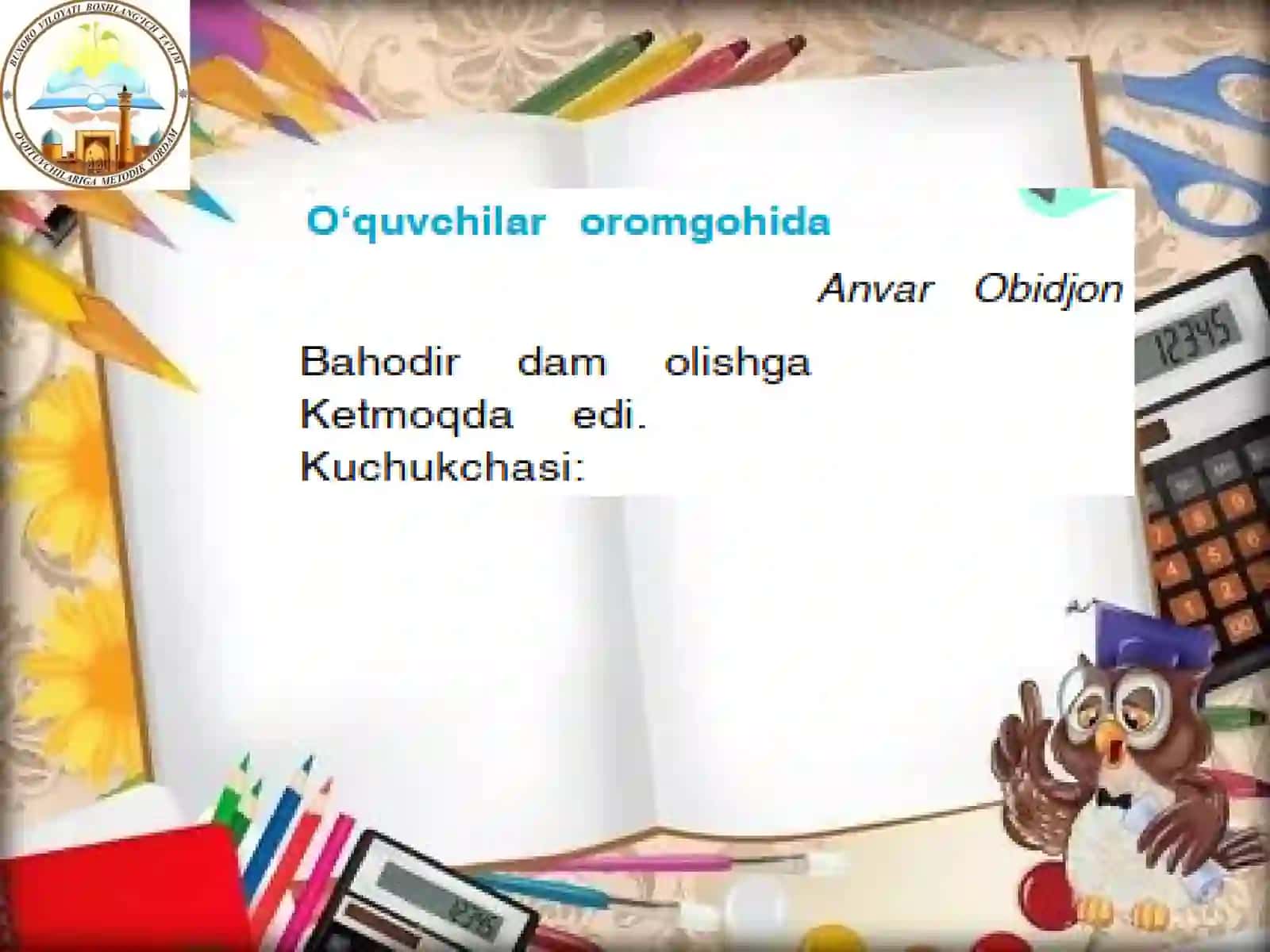 3-sinf O'qish fanidan O'quvchilar orimgohida dars taqdimoti 2