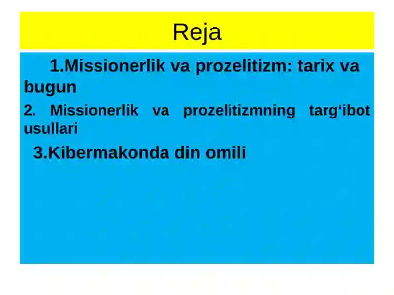 Missionerlik va prozelitizmning siyosiy-ijtimoiy xavfi 2