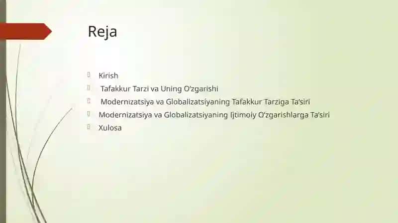 Tafakkur tarzi va ijtimoiy o‘zgarishlar modernizatsiya va globalizatsiya jarayonlari 2