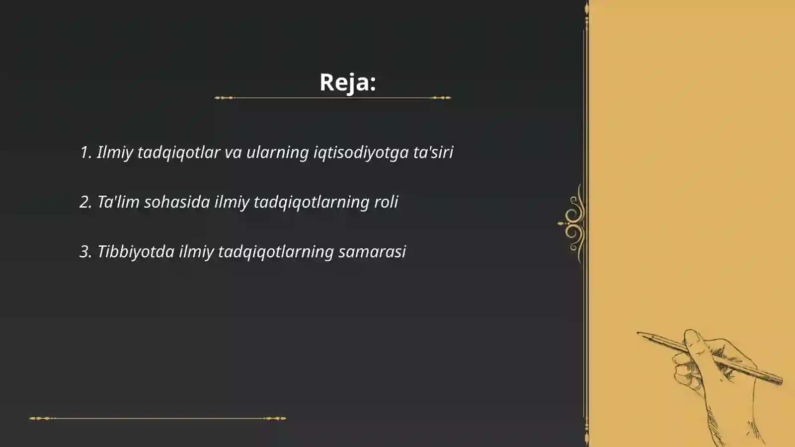 Ilmiy tadqiqotlarning joriy etilish samarasi 2