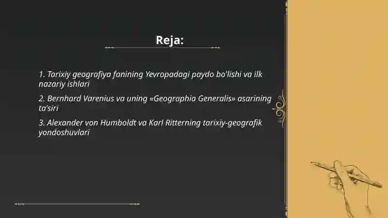 Tarixiy geografiya fanining Yevropa va Rossiya hududida rivojlanishi 2