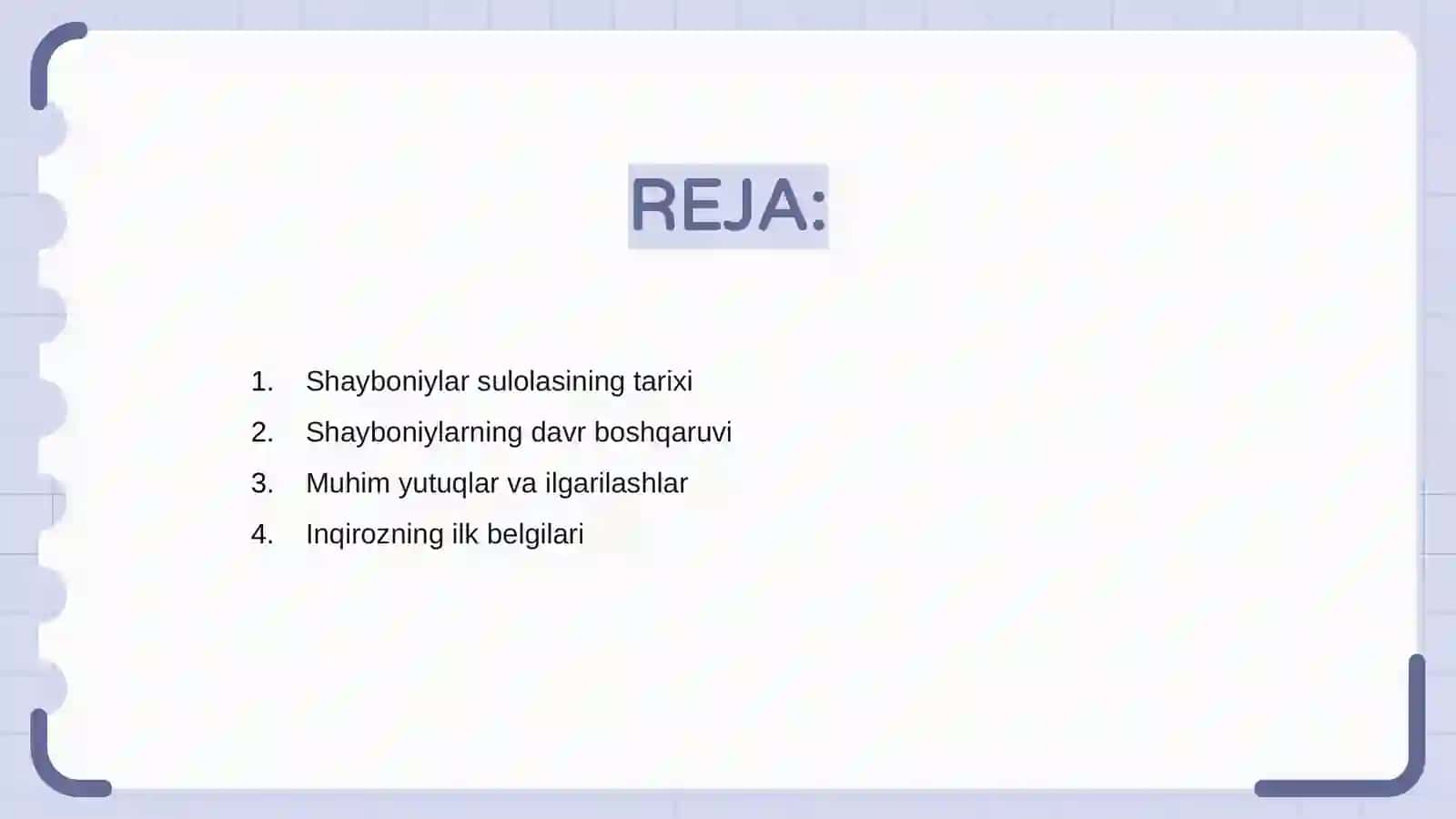 Shayboniylar sulolasining rivojlanishi va inqirozi 2