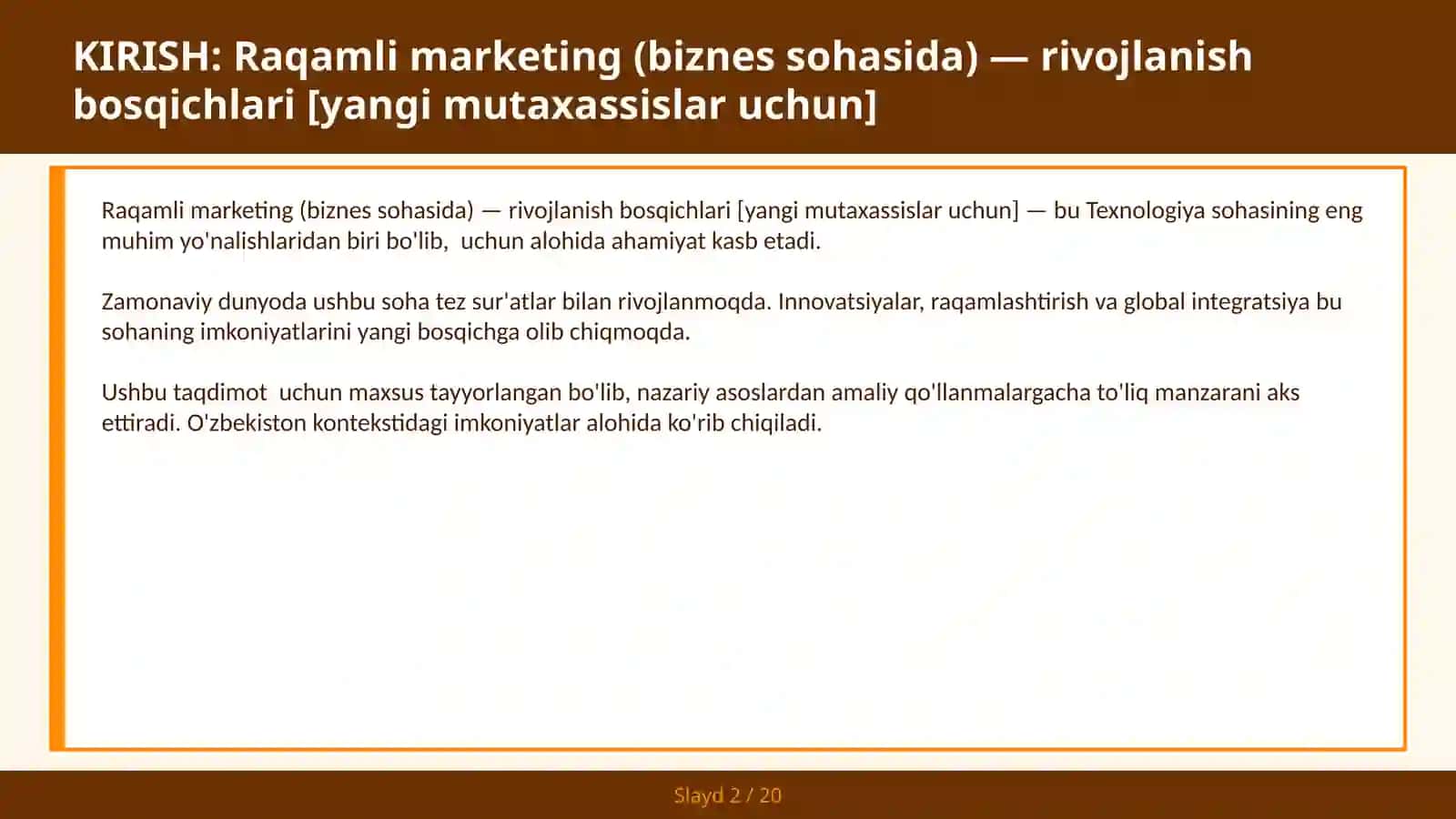 Raqamli marketing (biznes sohasida) — rivojlanish bosqichlari [yangi mutaxassislar uchun] 2
