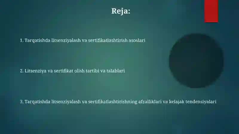 Tarqatishda litsenziyalash va sertifikatlashtirish 2