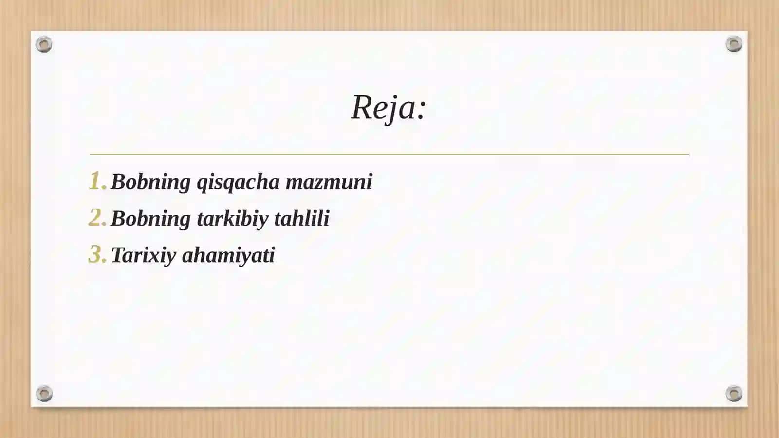 SHAJARAYI TURK DAGI QO'ZI TYEGIN O'G'LI ARSLONNING XON BO'LGANINING ZIKRI BOBI TAHLILI 2