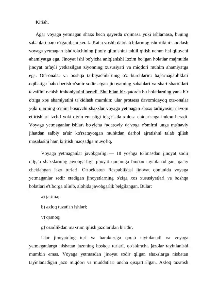 Voyaga yetmaganlarning jinoyatlari haqidagi ishlarni yuritish 2