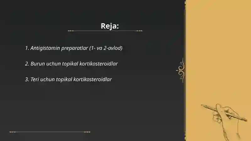 Allergiyaga qarshi vositalar 2