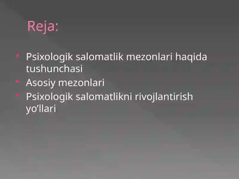 Psixologik salomatlik mezonlari 2