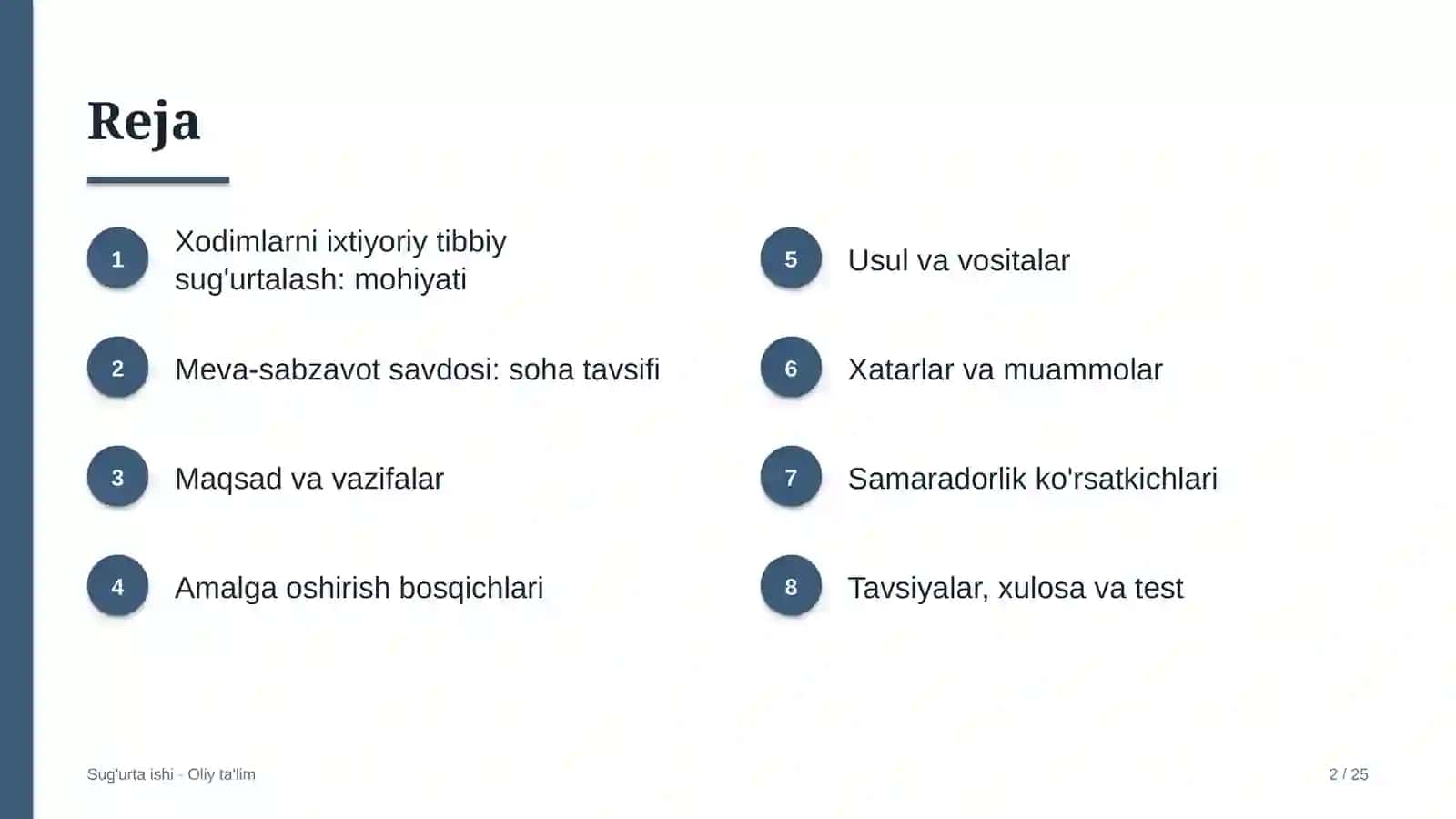 meva sabzavot savdosida xodimlarni ixtiyoriy tibbiy sug'urtalash 5340 2