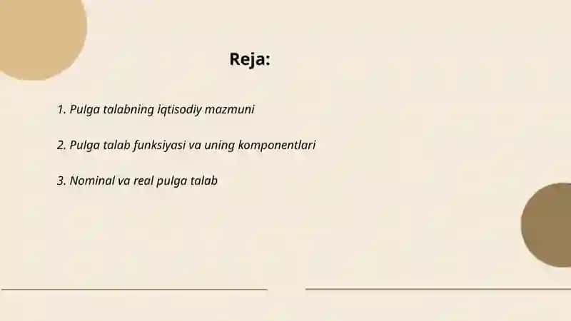 Pulga talabning iqtisodiy mazmuni 2