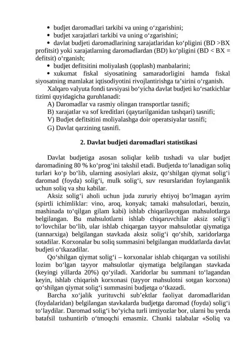 MOLIYA-KREDIT TIZIMI STATISTIKASI 2