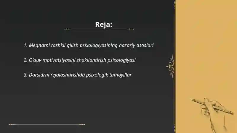 Megnatni tashkil qilish psixalogiyasi 2
