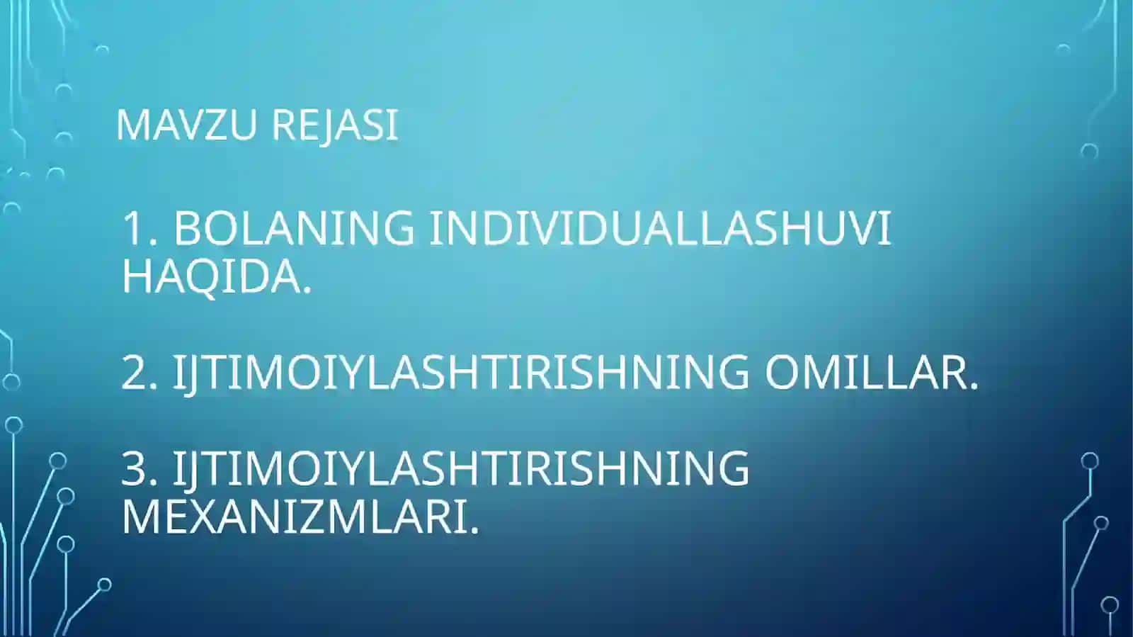 BOLALARNING IJTIMOIY MOSLASHUVI FANIDAN 2