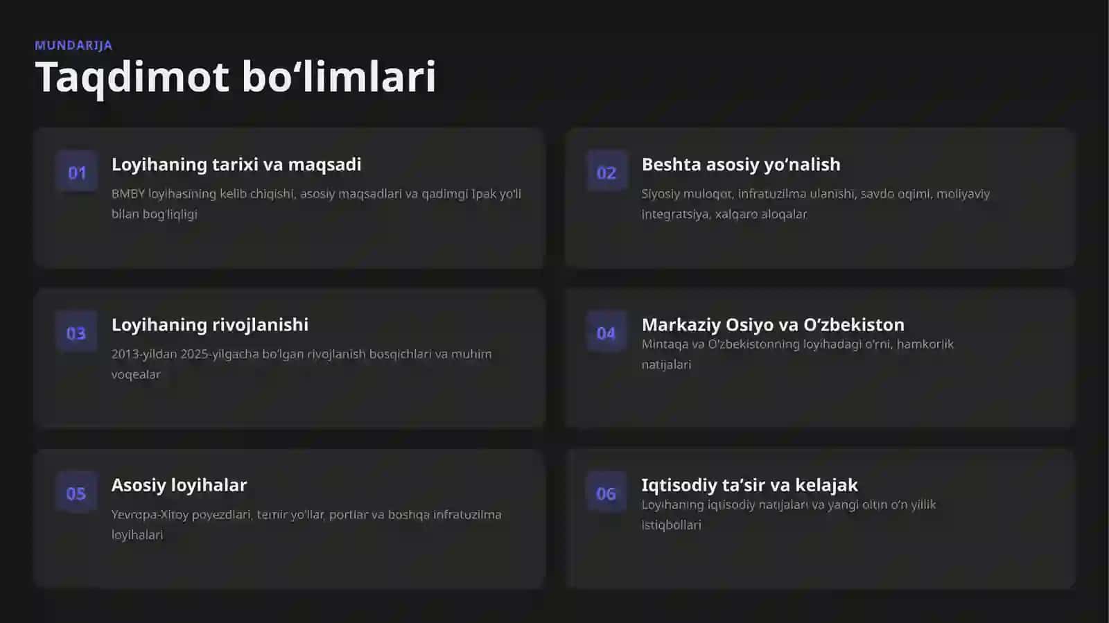 Bir Makon Bir Yoʻl Loyihasi 2