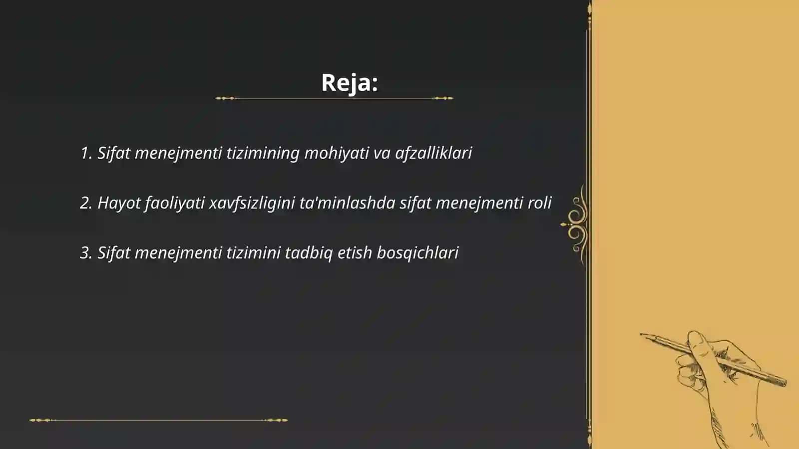 Sifat menejmenti tizimini hayot faoliyati xavfsizligida qoʻllash istiqbollari 2