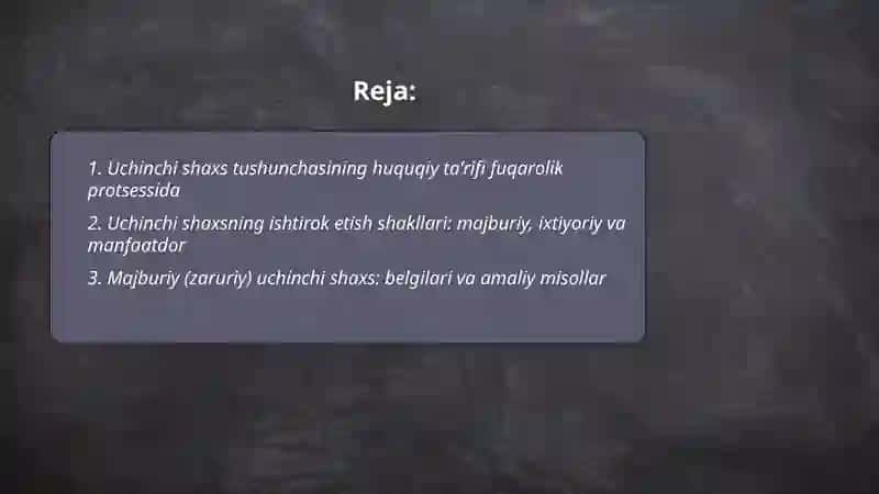 Uchinchi shaxs tushunchasi va turlari 2