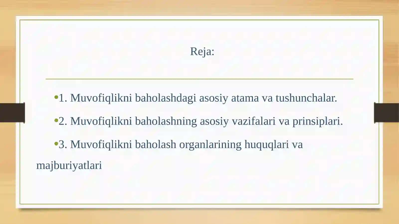 O‘zbеkistоn Rеspublikаsidа muvоfiqlikni bаhоlаsh 2