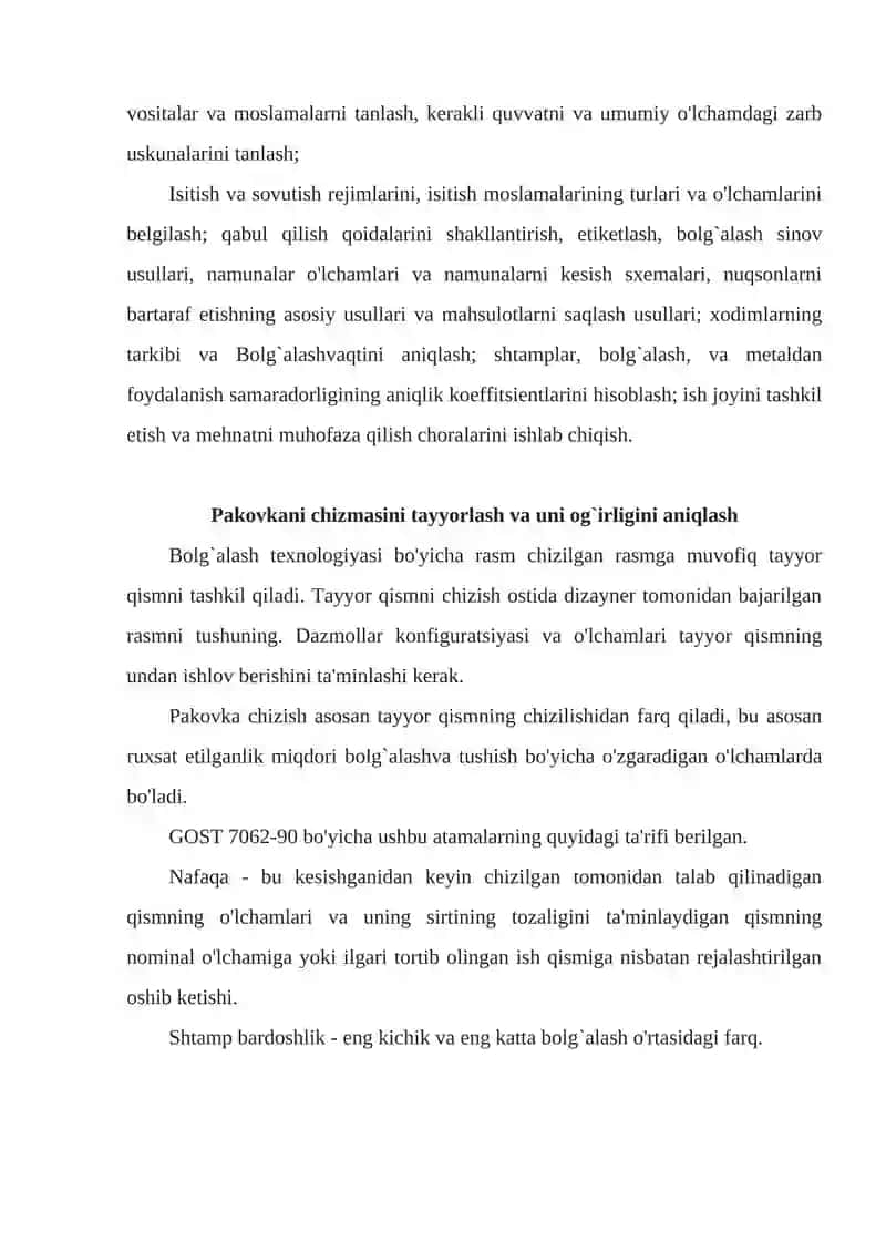 Bolg’alashning asosiy ishlov berish jarayoni 2