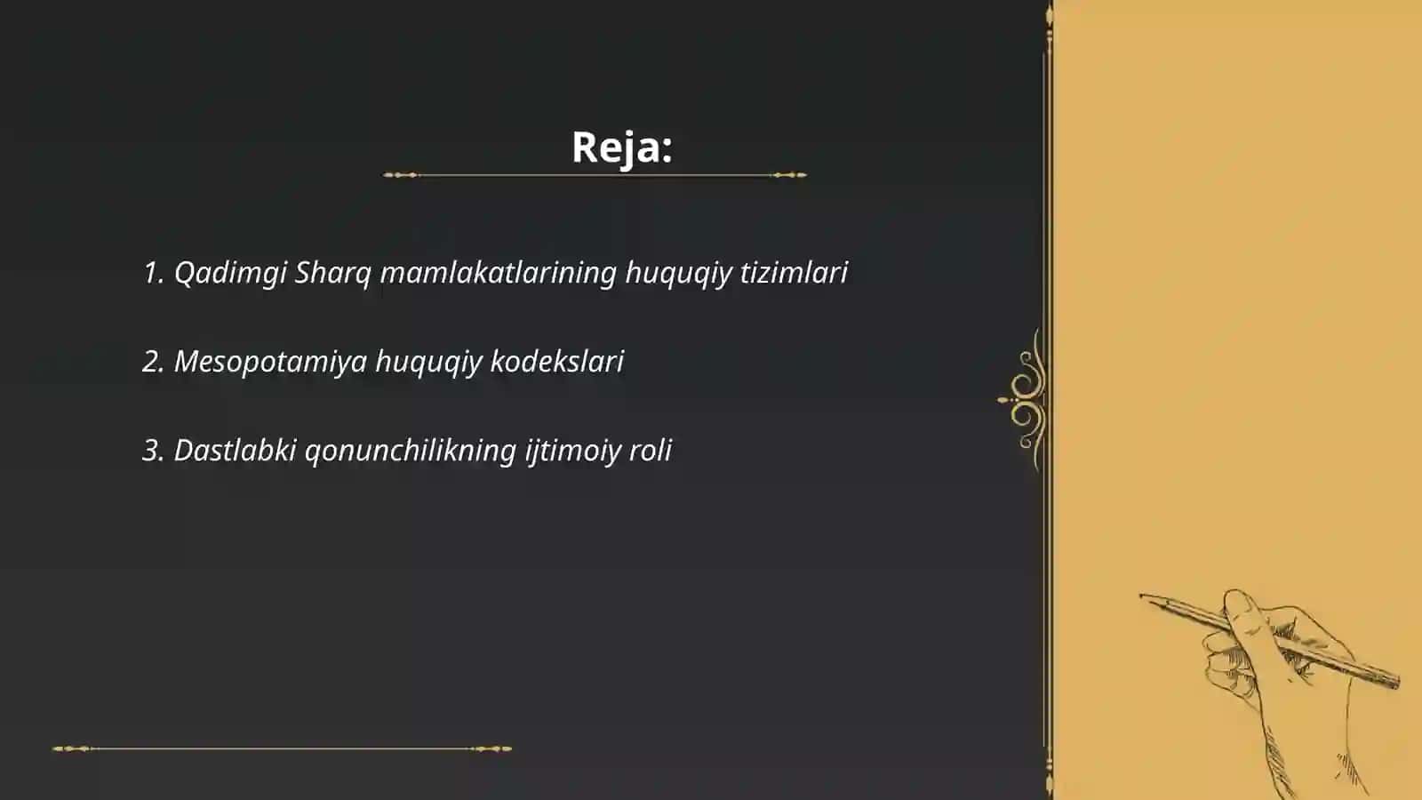 Qadimgi Sharq mamlakatlari davlati va huquqi rivojlanishining xususiyatlari 2