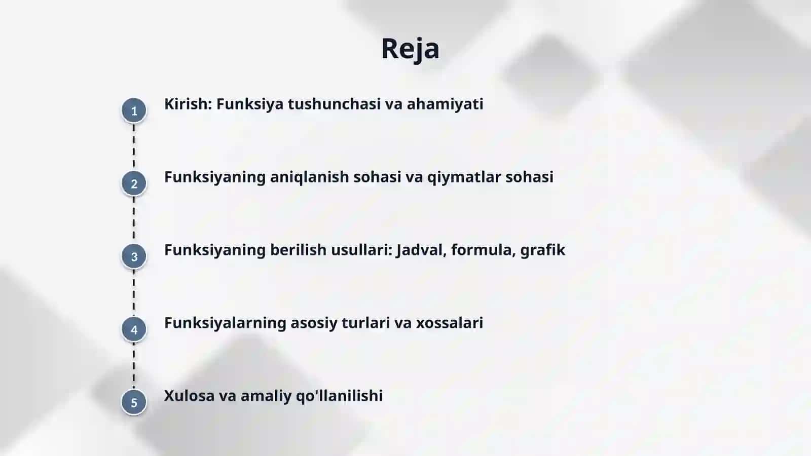 Funksiya va uning berilish usullari 2