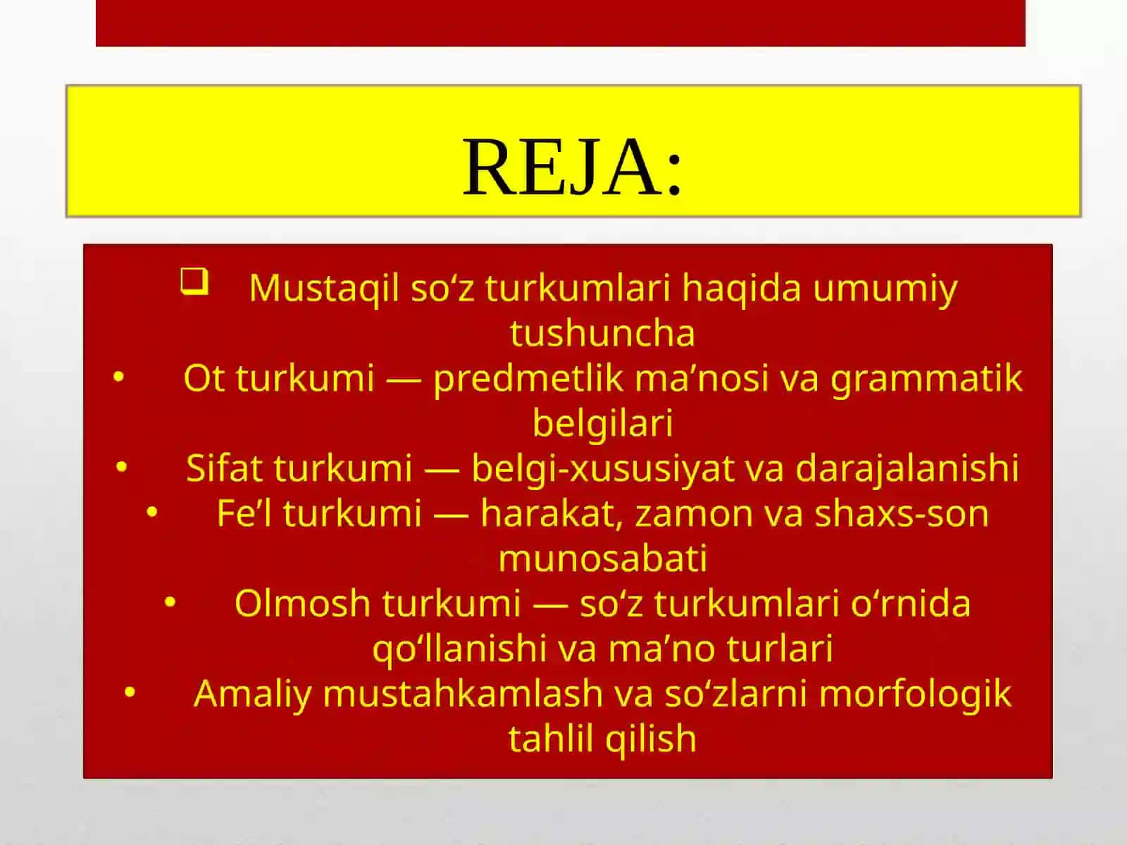 MUSTAQIL SO'Z TURKUMLARI 2