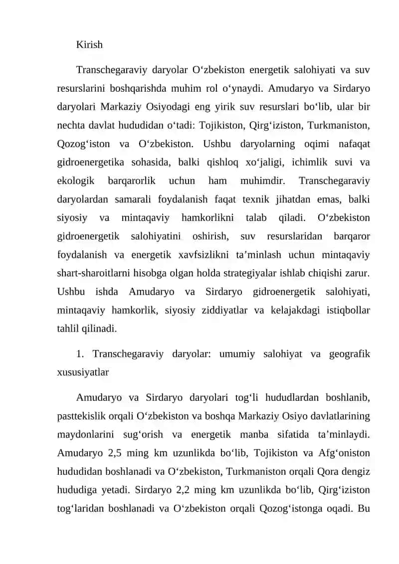 Transchegaraviy daryolar 2