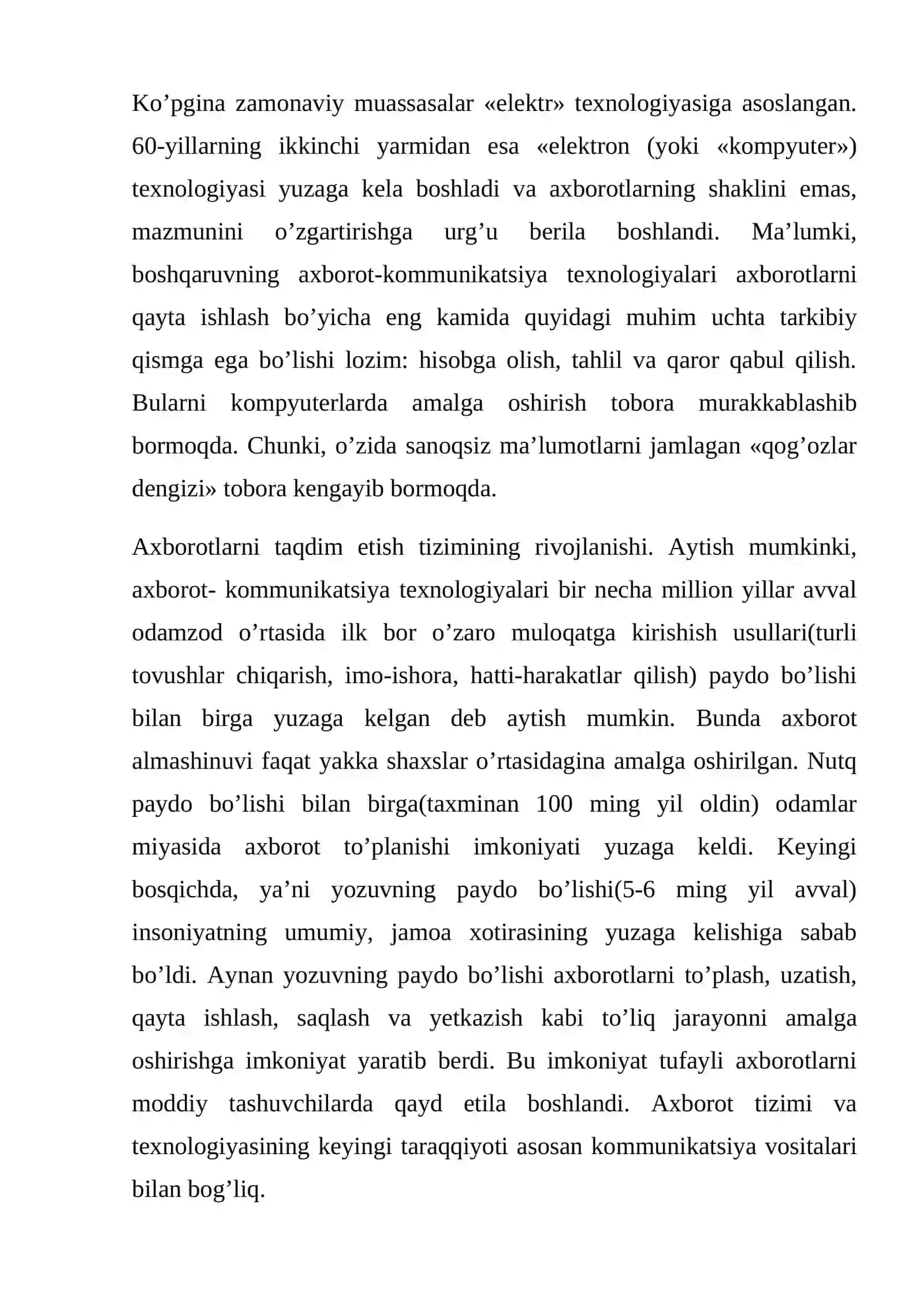 Tibbiyot masalalarini yechishda axborot kommunikatsiya texnologiyalari 2