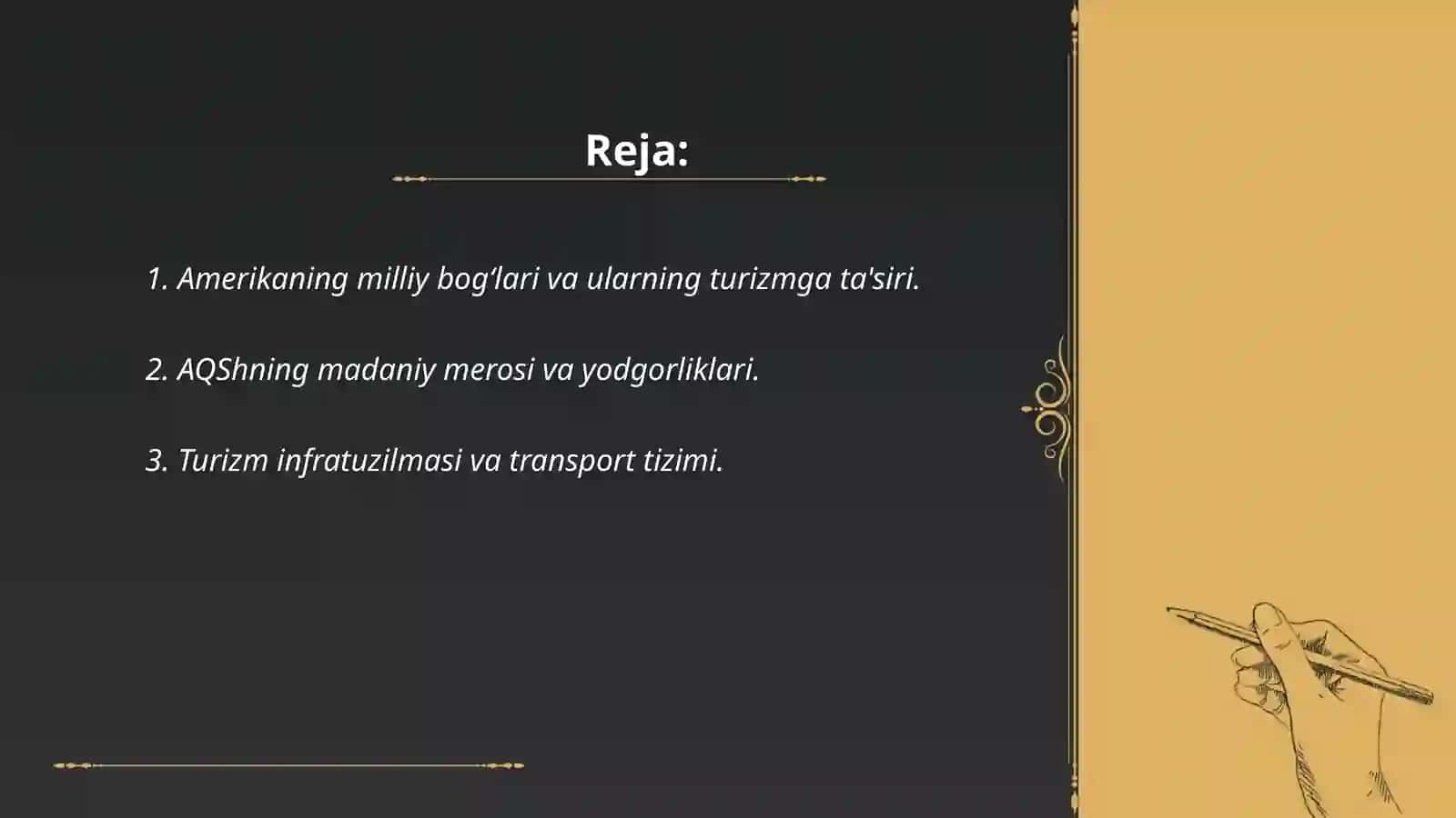 Amerikaning turizm geografiyasi 2
