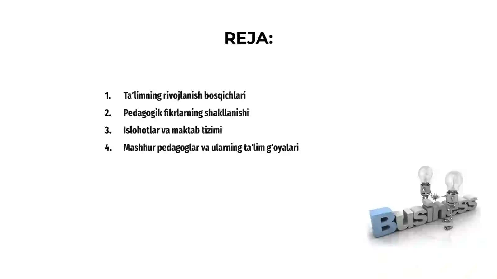 Ta'limning rivojlanish bosqichlari 2