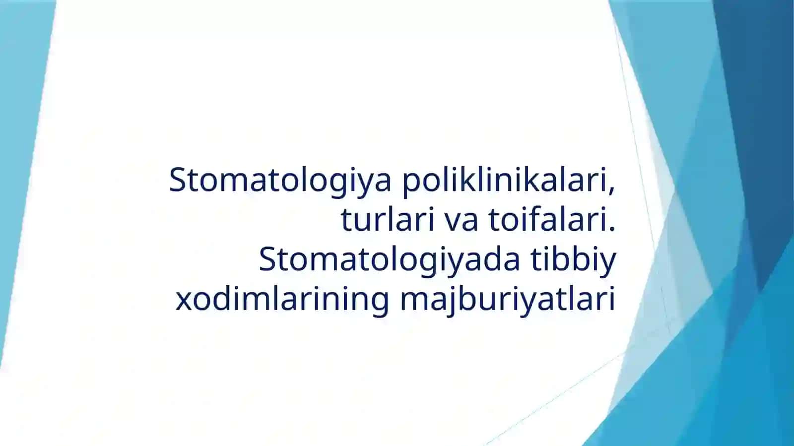 Samarqand Davlat Tibbiyot Universiteti Stomatologiya Fakulteti 2