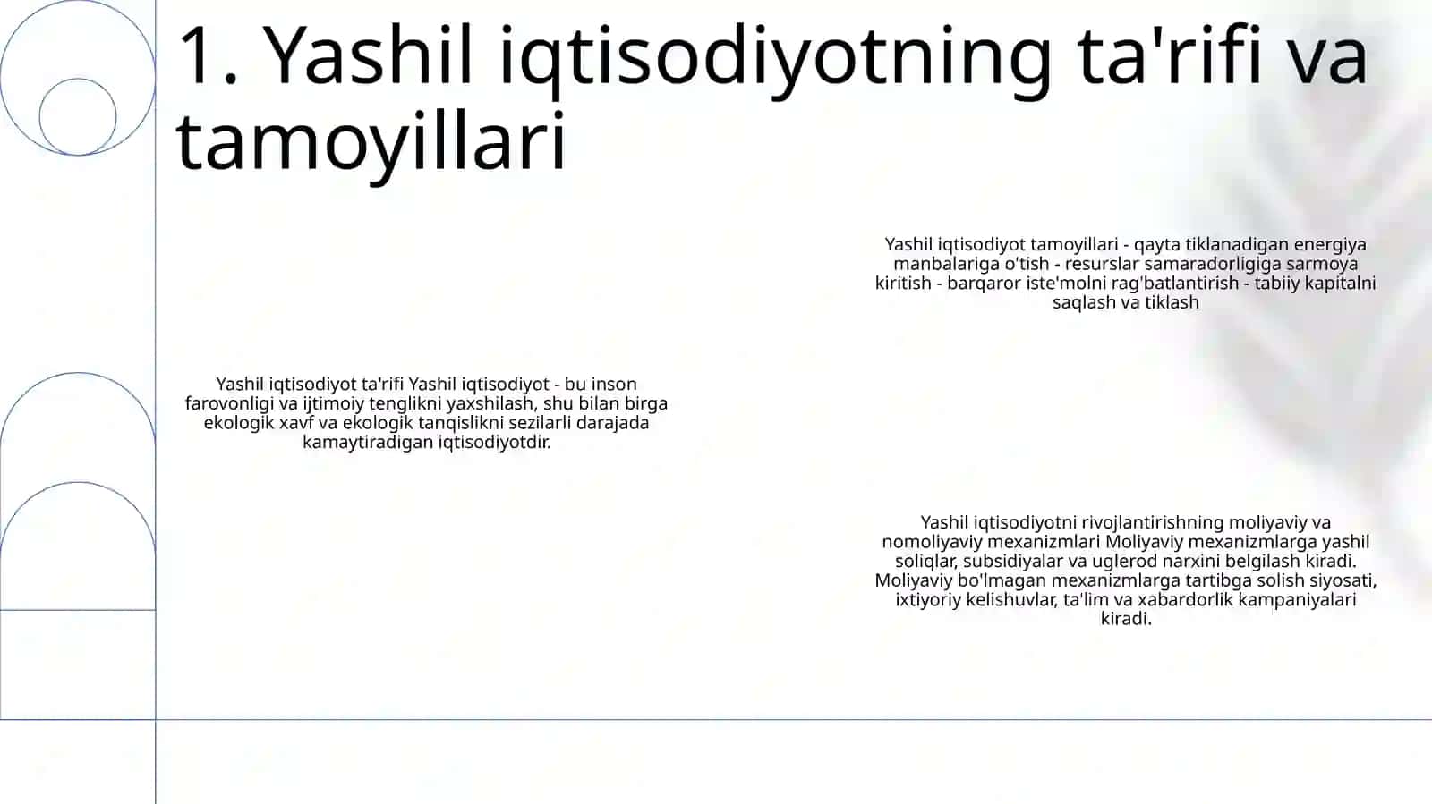 Yashil Iqtisodiyot "Ni Rivojlantirishning Moliyaviy Va Nomoliyaviy Mehanizimlari 2