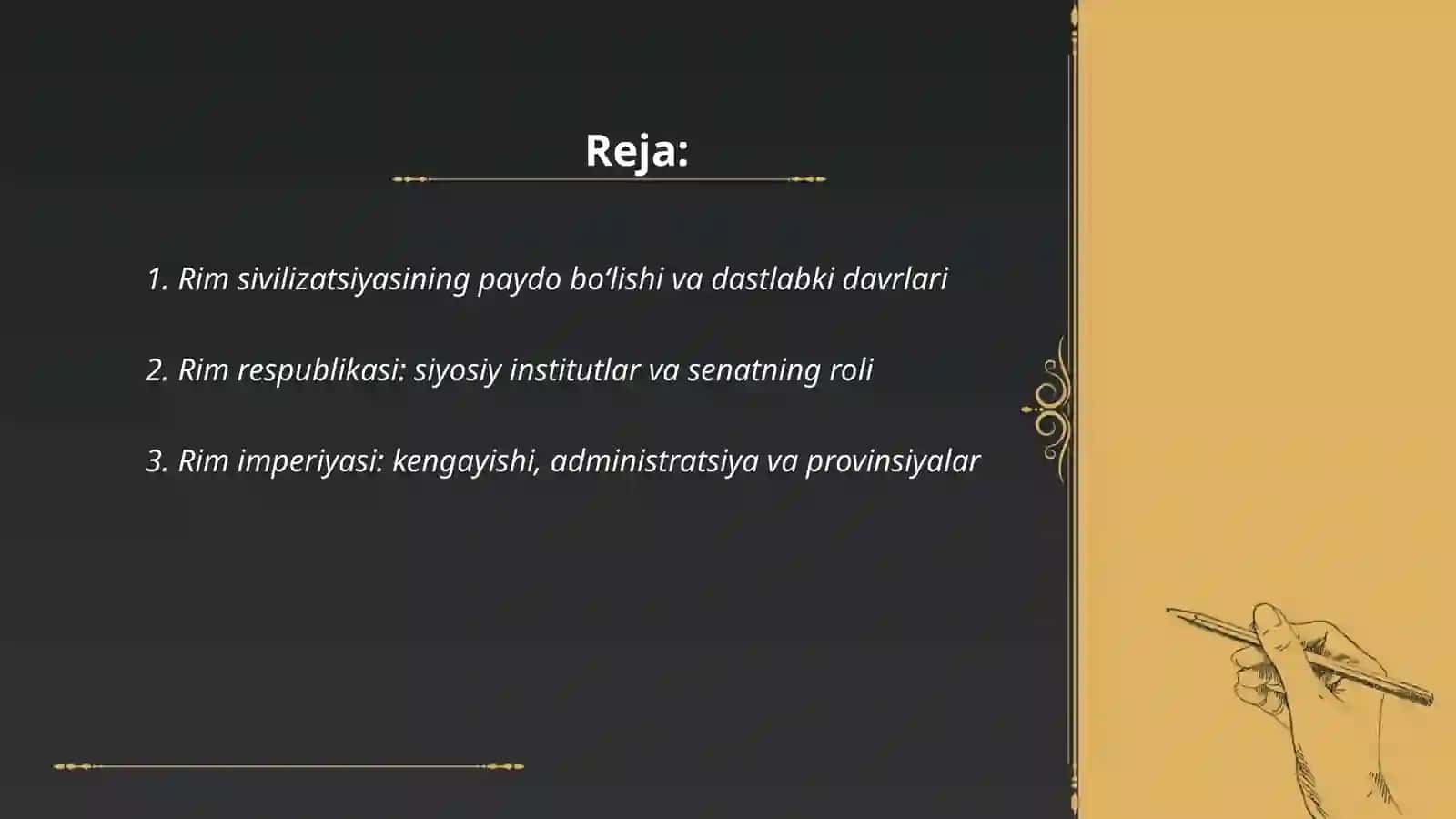 Rim sivilizatsiyasining jahon tarixida tutgan o‘rni 2