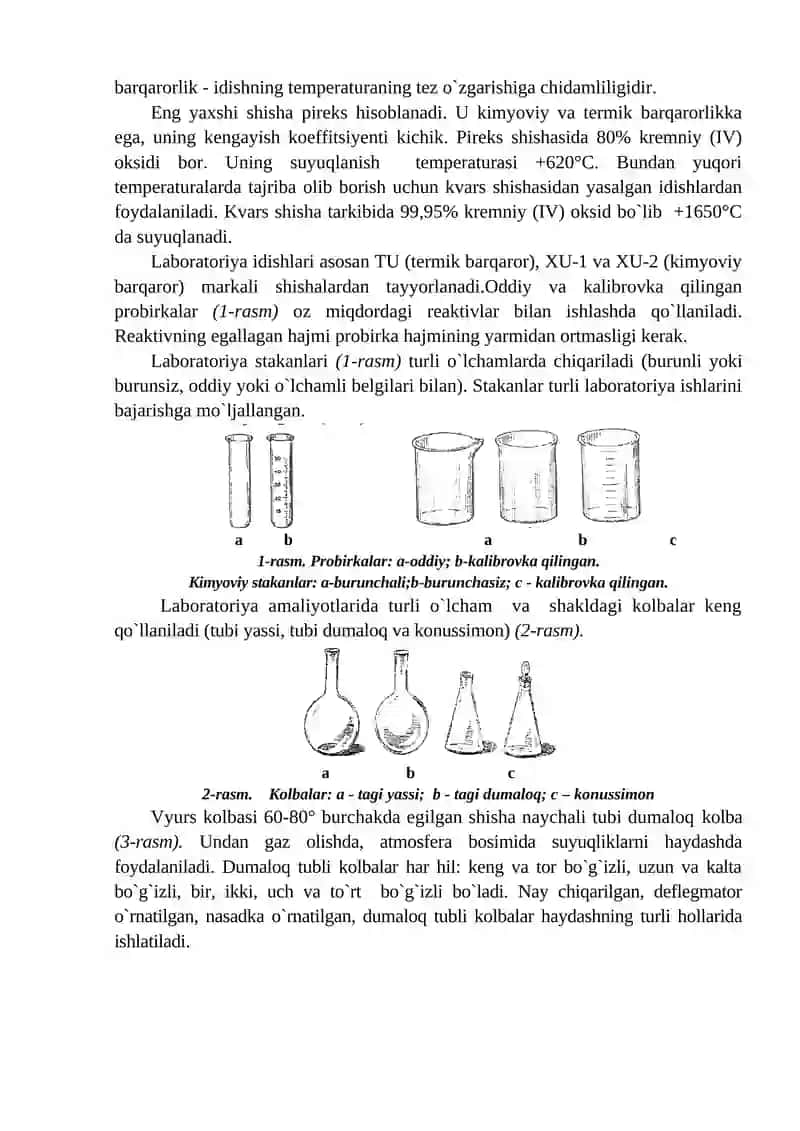 Kimyo laboratoriyalarida ishlash xavfsizligi qoidalari bilan tanishish 2
