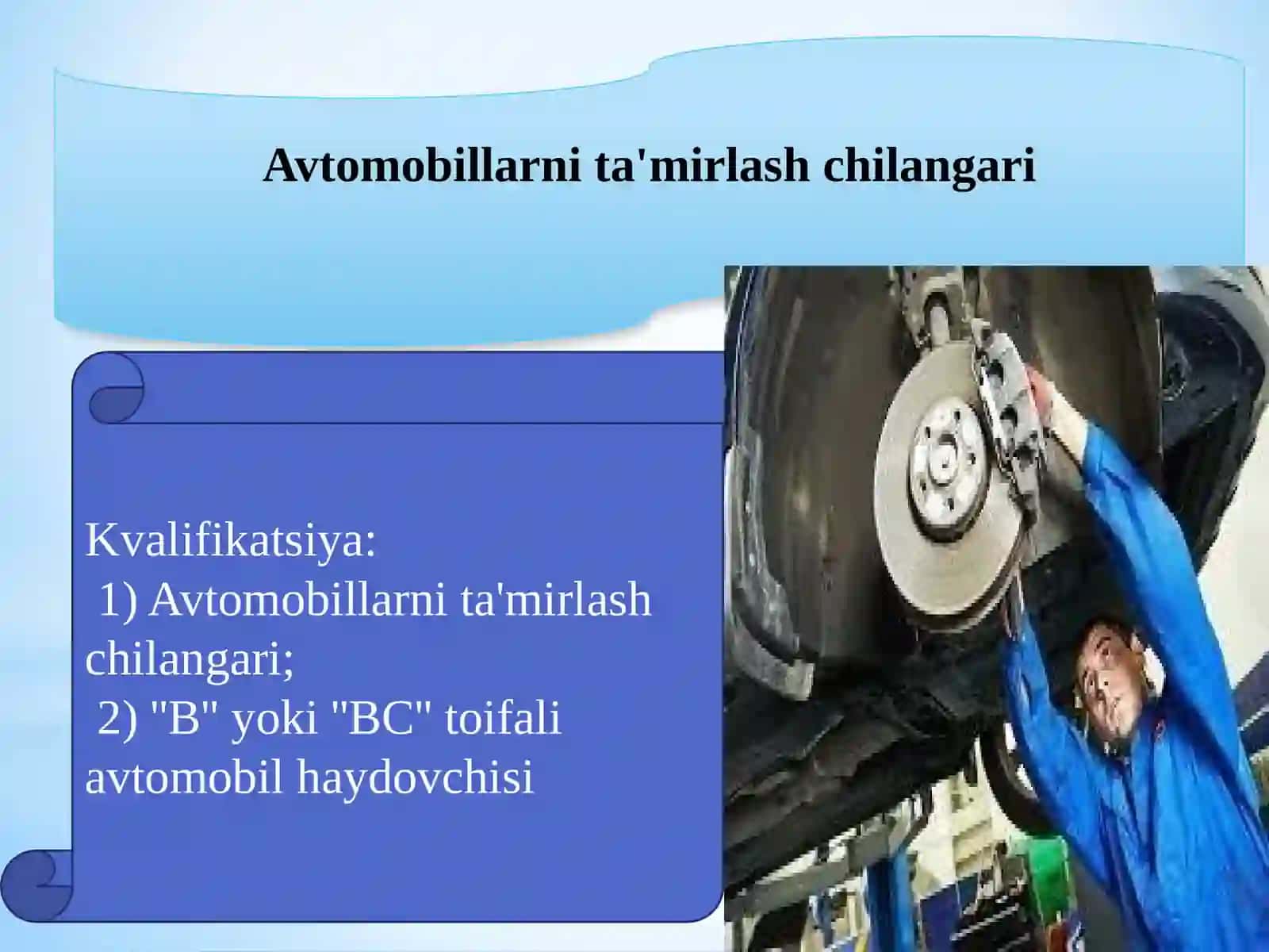 BOSHLANG’ICHPROFESSIONAL TA’LIM KASBLARI 2