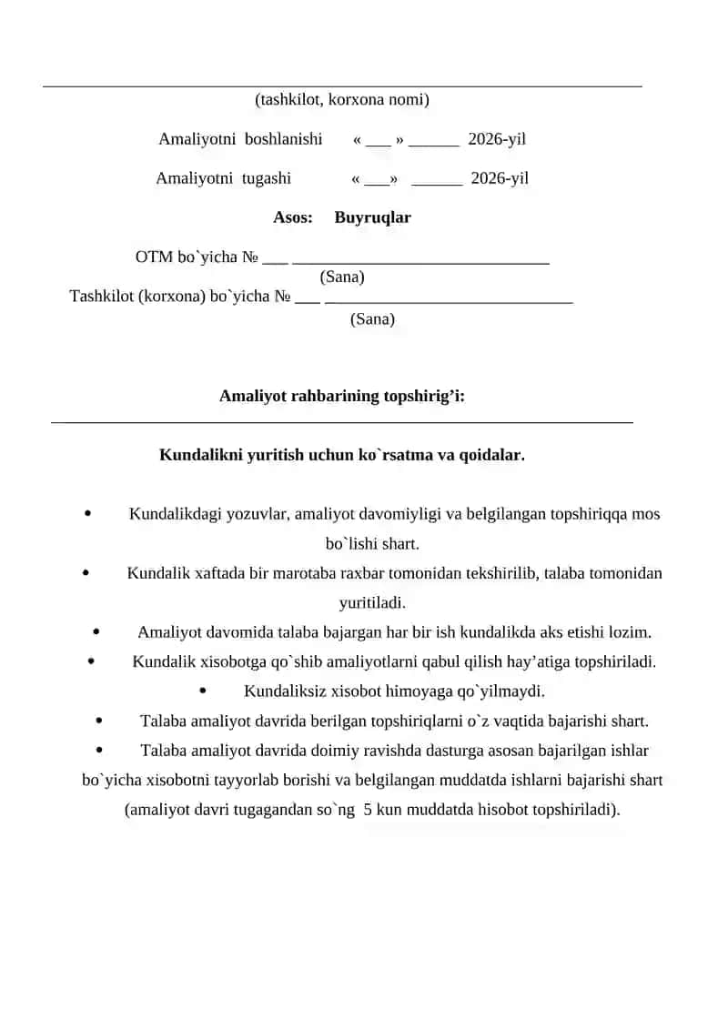 Malakaviy-pedagogik amaliyot 2