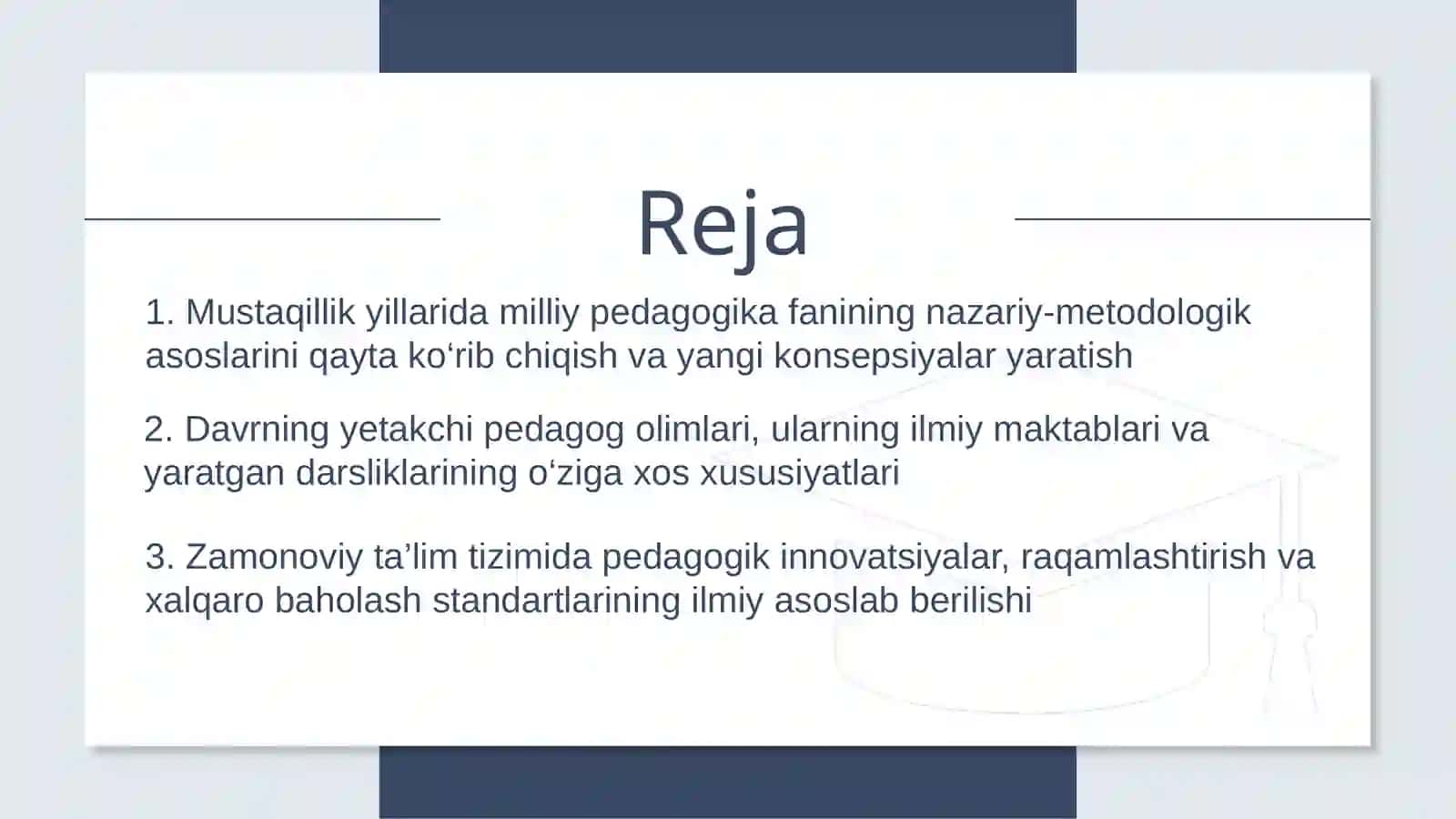 Mustaqillik davri o'zbek pedagogika fanining yetakchi olimlari va ularning ilmiy pedagogik merosi 2