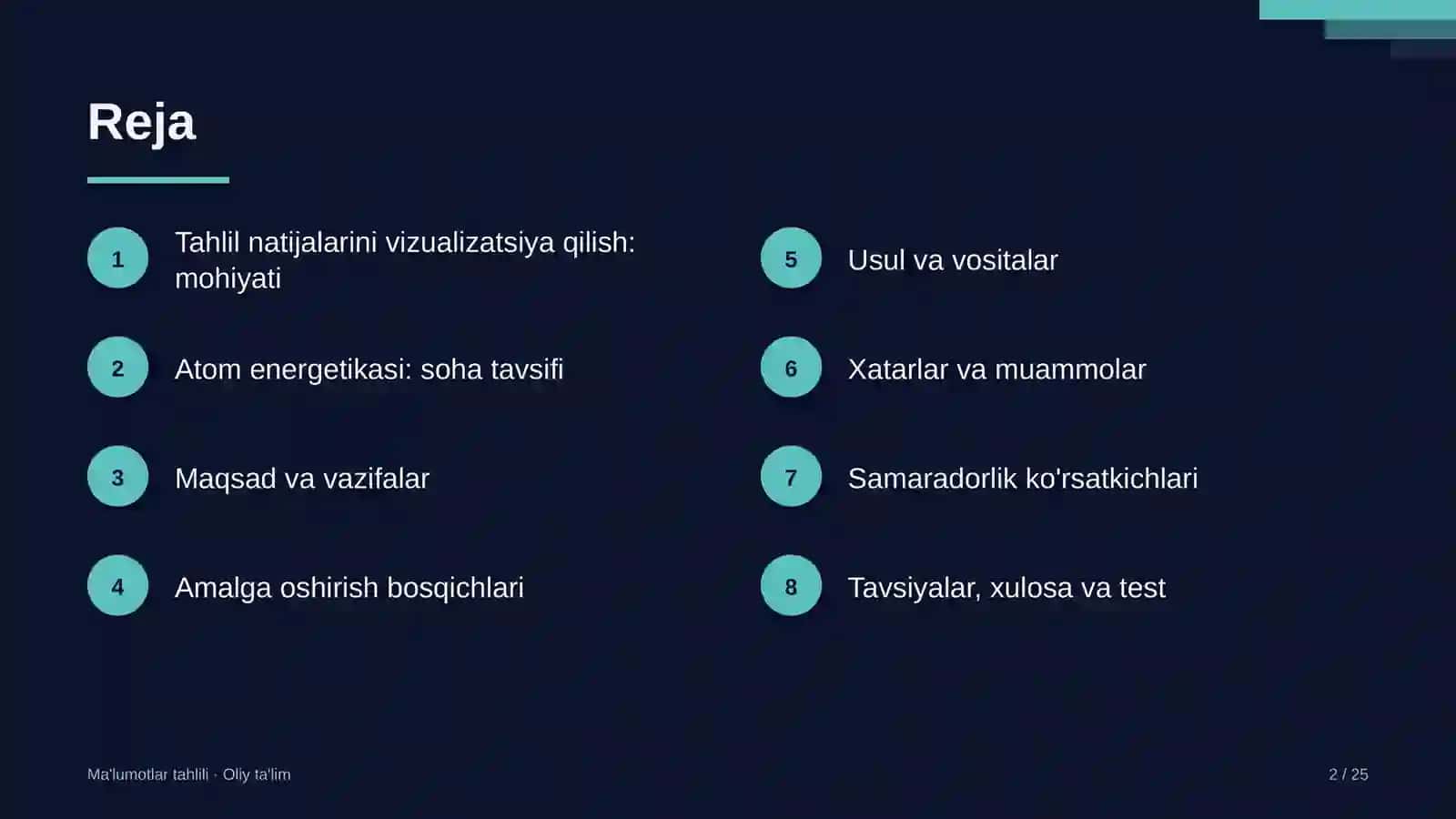 Atom energetikasi tahlil natijalari vizualizatsiya qilish 2