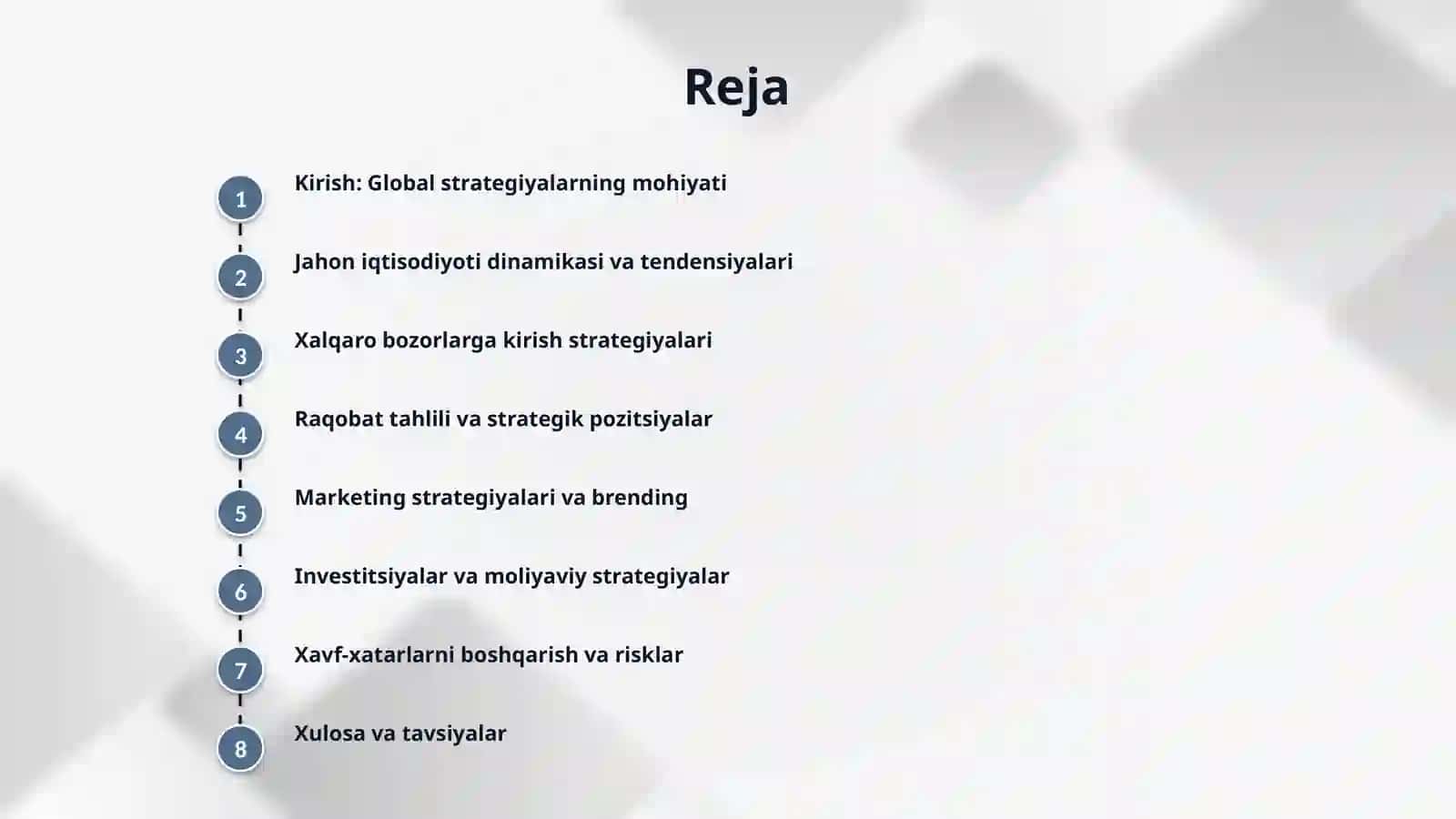 Global strategiyalar va xalqaro bozorlar 2