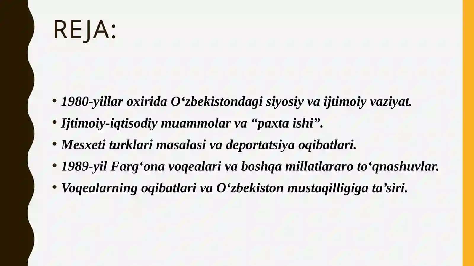 O'zbekistonda gisiyosiy va ijtimoiy holatlar 2