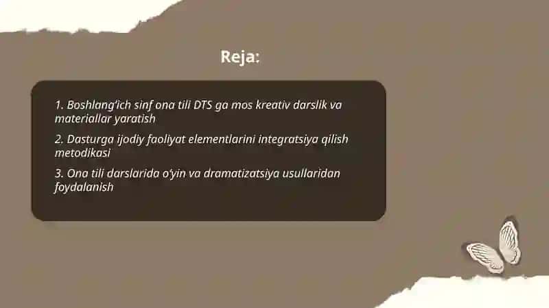 Boshlang‘ich sinf ona tili DTS, dastur va darsliklarida kreativ yondashuv 2