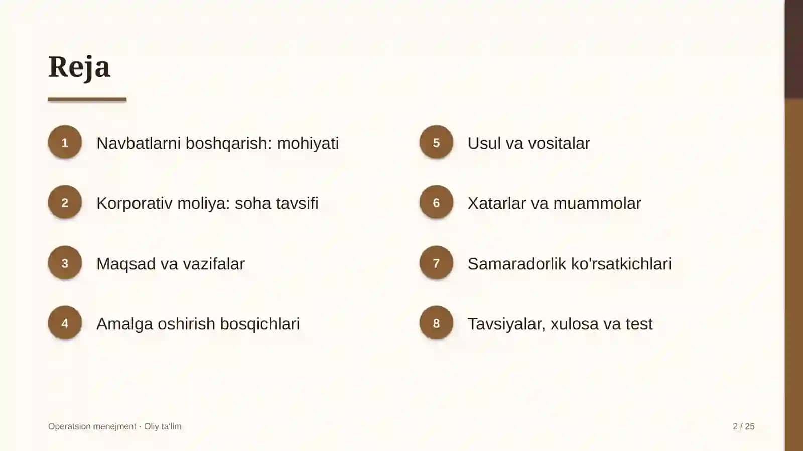 Korporativ moliyada navbatlarni boshqarish 2