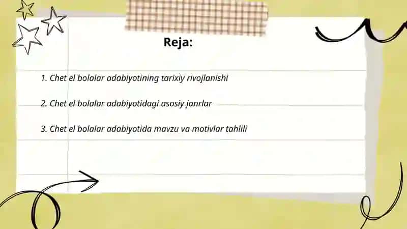 Chet el bolalar adabiyotining umumiy tahlili 2