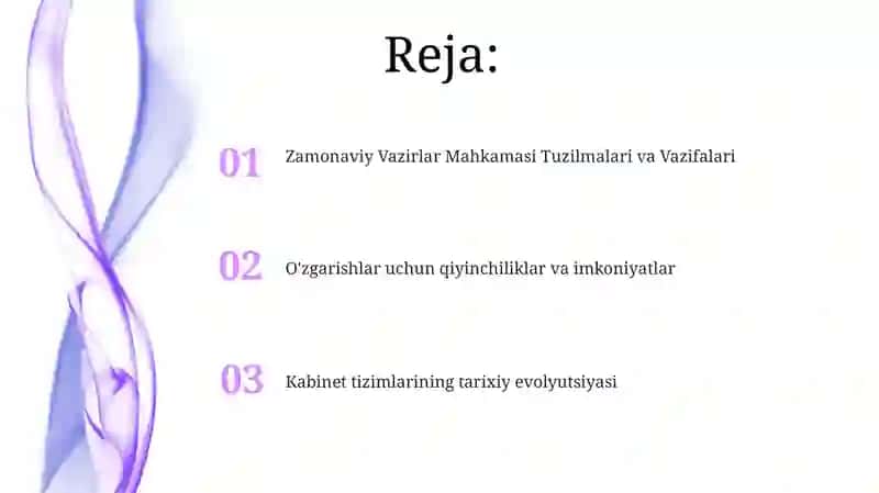 Vazirlar mahkamasining transformatsiyasi 2
