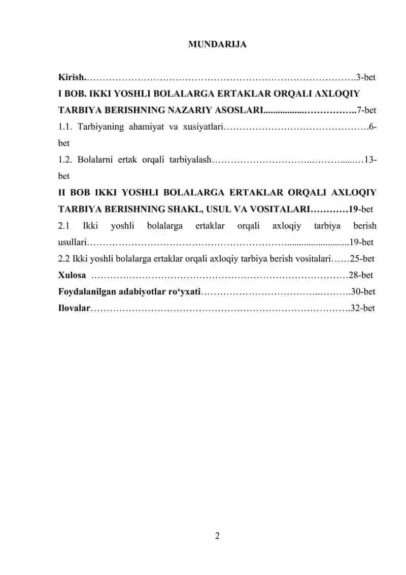 MAKTABGACHA TA’LIM TARBIYANI TASHKIL ETISH TEXNOLOGIYASI 2